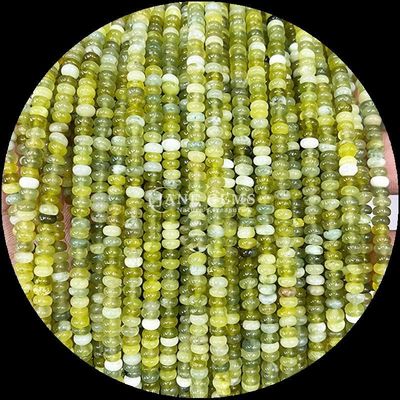 Perlas de gemas tamaño personalizado Rondelle Ábaco forma de piedra preciosa Agata loca Acuamarinas hebras de perlas sueltas para la fabricación de joyas
