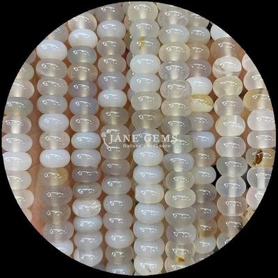 Perlas de gemas tamaño personalizado Rondelle Ábaco forma de piedra preciosa opalita dorada seda hilos de perlas sueltas para la fabricación de joyas