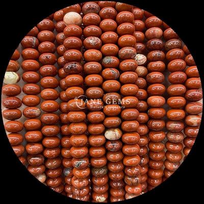 Perlas de gemas tamaño personalizado Rondelle Ábaco forma de piedra preciosa opalita dorada seda hilos de perlas sueltas para la fabricación de joyas
