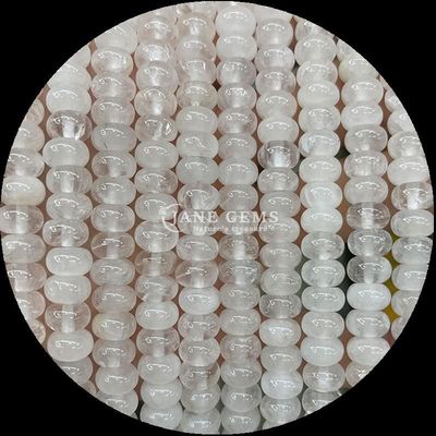 Tamaño personalizado Perlas de gemas Rondelle Ábaco Forma de piedra preciosa Carnelian Quarzo claro hebras de perlas sueltas para la fabricación de joyas
