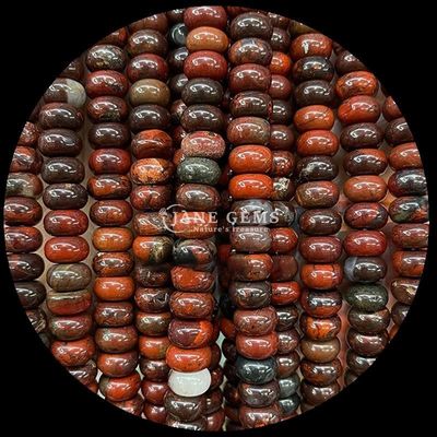 Tamaño personalizado Perlas de gemas Rondelle Ábaco Forma de piedra preciosa Carnelian Quarzo claro hebras de perlas sueltas para la fabricación de joyas