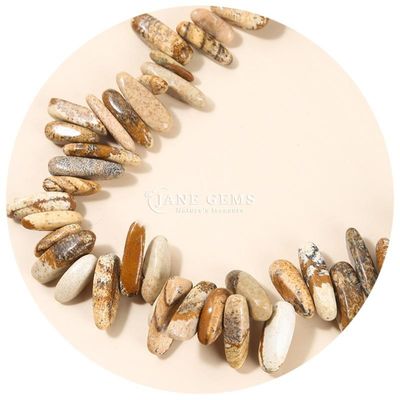 Piedra preciosa natural Forma irregular de los dientes Piedra de sol Chips de ojo de tigre Graja hebras de cuentas sueltas para joyería DIY