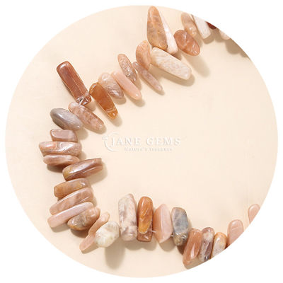 Piedra preciosa natural Forma irregular de los dientes Piedra de sol Chips de ojo de tigre Graja hebras de cuentas sueltas para joyería DIY