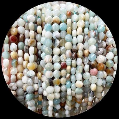 Cuerdas de forma plana con facetas de cristal piedra preciosa redonda con forma suelta hebras de cuentas sueltas para hacer joyas