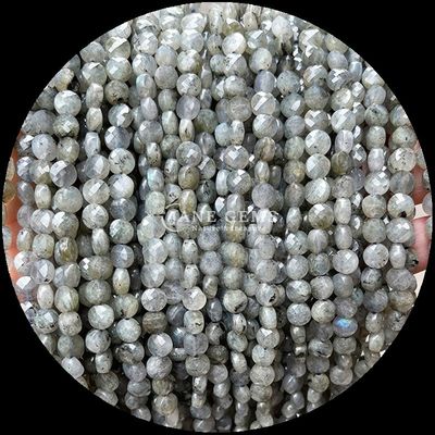 Cuerdas de forma plana con facetas de cristal piedra preciosa redonda con forma suelta hebras de cuentas sueltas para hacer joyas
