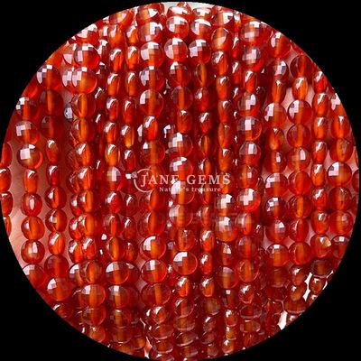 Cuerdas de forma plana con facetas de cristal piedra preciosa redonda con forma suelta hebras de cuentas sueltas para hacer joyas