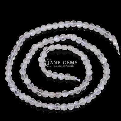 Cuerdas de forma plana con facetas de cristal de piedra preciosa de forma redonda Fluorita Prehnita hebras sueltas de cuentas para hacer joyas DIY