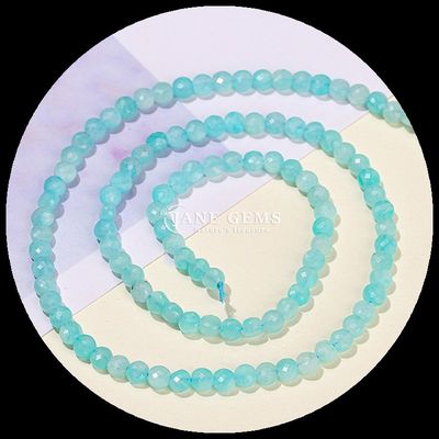 Cuerdas de forma plana con facetas de cristal de piedra preciosa de forma redonda Fluorita Prehnita hebras sueltas de cuentas para hacer joyas DIY