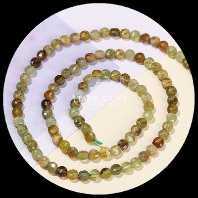 Cuerdas de forma plana con facetas de cristal piedra preciosa forma redonda cordierita piedra solar hilos de cuentas sueltos para hacer joyas DIY