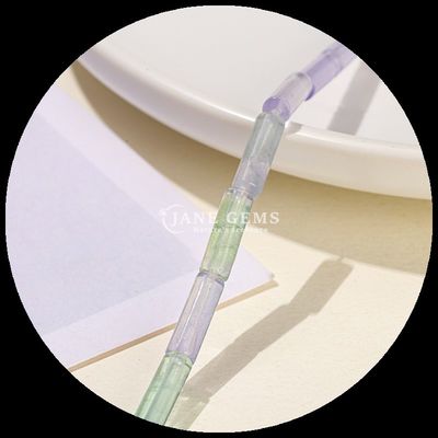 Perlas de fluorita irregulares Cristal de piedra preciosa tubo redondo forma de gota de agua forma de cuentas sueltas hebras para la fabricación de joyas DIY