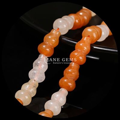 Perlas de forma de calabaza Vaso de piedra preciosa de forma de cristal hebras de perlas sueltas para la fabricación de joyas DIY
