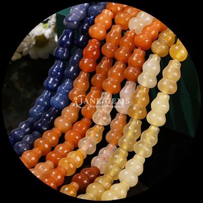 Perlas de forma de calabaza Vaso de piedra preciosa de forma de cristal hebras de perlas sueltas para la fabricación de joyas DIY