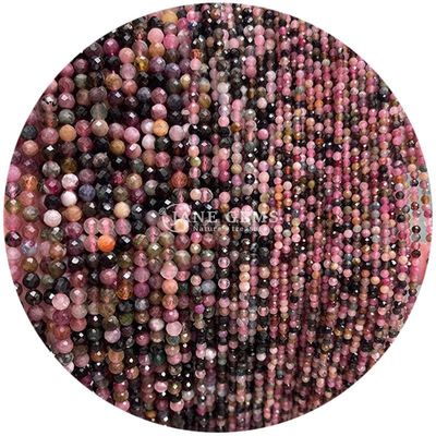 Características de las cuentas pequeñas Cristal natural de piedra preciosa Varios tipos de piedras Filamentos de cuentas sueltos para la fabricación de joyas DIY