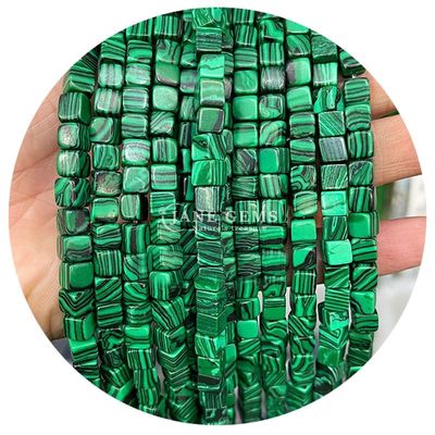 Venta al por mayor de cristal natural de piedra preciosa cuadrados de forma de cubo cubo de piedra suelta de cuentas accesorios cubo de cuentas espaciadores para joyería