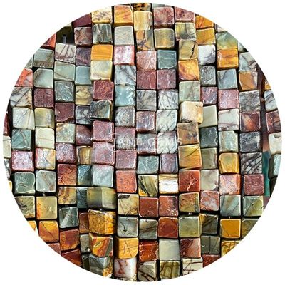 Venta al por mayor de cristal natural piedra preciosa cuadrada de ágata cuentas de cubo suelto de turquesa de cuentas de accesorios espaciadores para la fabricación de joyas