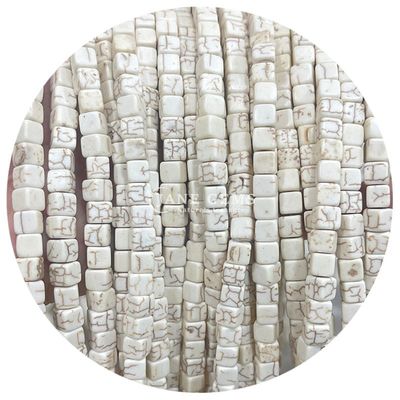 Venta al por mayor de cristal natural piedra preciosa cuadrada de ágata cuentas de cubo suelto de turquesa de cuentas de accesorios espaciadores para la fabricación de joyas