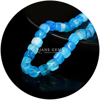 Venta al por mayor de cristal natural piedra preciosa cuadrada de ágata cuentas de cubo suelto de turquesa de cuentas de accesorios espaciadores para la fabricación de joyas