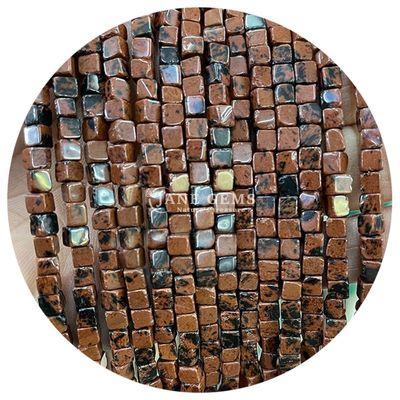 Venta al por mayor de cristal natural piedra preciosa cuadrada de ágata cuentas de cubo suelto de turquesa de cuentas de accesorios espaciadores para la fabricación de joyas