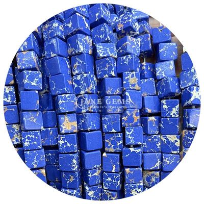 Venta al por mayor de cristal natural piedra preciosa cuadrada de ágata cuentas de cubo suelto de turquesa de cuentas de accesorios espaciadores para la fabricación de joyas