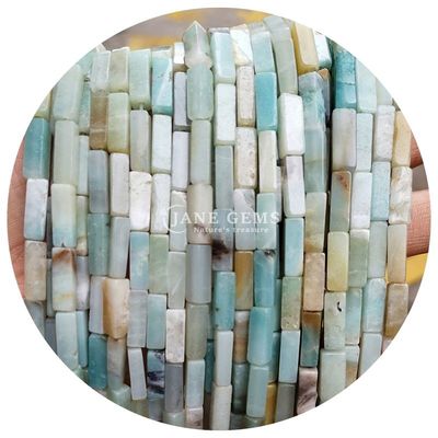 Venta al por mayor Perlas de piedra preciosa originales rectangulares cuboides Perlas de piedra sueltas espaciadores Accesorios para joyería Diy
