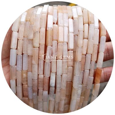 Venta al por mayor Perlas de piedra preciosa originales rectangulares cuboides Perlas de piedra sueltas espaciadores Accesorios para joyería Diy