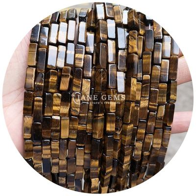 Venta al por mayor Perlas de piedra preciosa originales rectangulares cuboides Perlas de piedra sueltas espaciadores Accesorios para joyería Diy