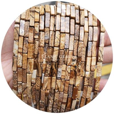 Venta al por mayor Perlas de piedra preciosa originales rectangulares cuboides Perlas de piedra sueltas espaciadores Accesorios para joyería Diy