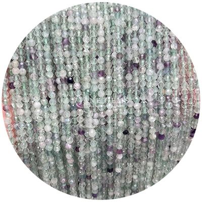 Perlas de gemas cristal natural de cara redonda forma pequeña de la amazonita apatita hilos de perlas sueltas para pulseras