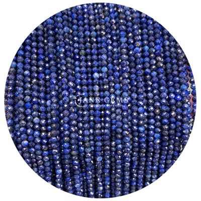 Perlas de gemas cristal natural de cara redonda forma pequeña lapislázuli amatista hilos de perlas sueltas para pulseras