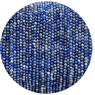 Perlas de gemas cristal natural de cara redonda forma pequeña lapislázuli amatista hilos de perlas sueltas para pulseras