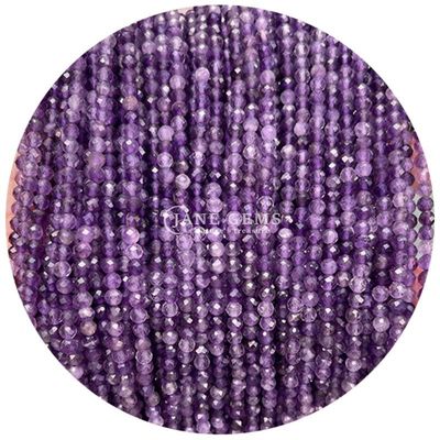 Perlas de gemas cristal natural de cara redonda forma pequeña lapislázuli amatista hilos de perlas sueltas para pulseras