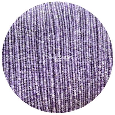 Perlas de gemas cristal natural de cara redonda forma pequeña lapislázuli amatista hilos de perlas sueltas para pulseras