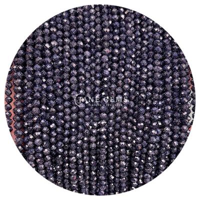 Perlas de gemas cristalinas naturales de cara redonda forma pequeña piedra arenisca azul labradorita hilos sueltos de perlas para pulseras