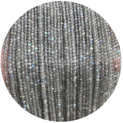 Perlas de gemas cristalinas naturales de cara redonda forma pequeña piedra arenisca azul labradorita hilos sueltos de perlas para pulseras