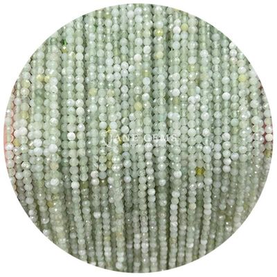 Perlas de gemas cristalinas naturales de cara redonda forma de jade blanco pequeño Howlite hebras sueltas de perlas para pulseras