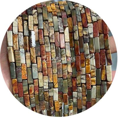 Venta al por mayor de cristal natural piedra preciosa cubo rectangular cuentas de piedra sueltas accesorios de cuentas de piedra cubo espaciadores de cuentas para joyas