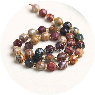 Venta al por mayor de cristal natural de piedra preciosa con forma de oliva con caras con facetas accesorios de cuentas de piedra sueltas espaciador de cuentas de rombo