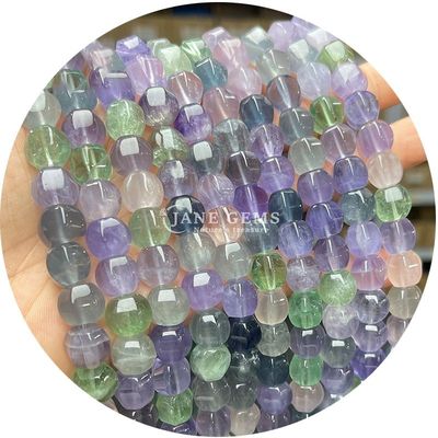 Venta al por mayor de cristal natural de piedra preciosa con forma de oliva con caras con facetas accesorios de cuentas de piedra sueltas espaciador de cuentas de rombo
