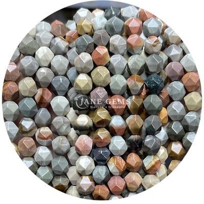Venta al por mayor de cristal natural de piedras preciosas con facetas de cuentas con facetas de piedra suelta accesorios de cuentas de cuentas de rombo espaciador de cuentas para joyería