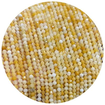 Perlas de gemas cristalinas naturales de cara redonda de forma pequeña topacio rojo aventurino hilos de perlas sueltas para pulseras