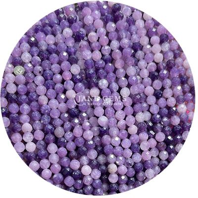 Perlas de gemas cristalinas naturales con caras redondas de forma redonda Morganita pequeña Negro Rutilizado Cuarzo hebras sueltas de perlas para pulseras
