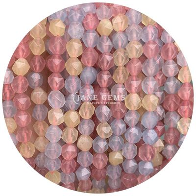 Venta al por mayor de perlas sueltas de piedras preciosas naturales genuinas con facetas de piedra cristalina con facetas sueltas para la fabricación de joyas