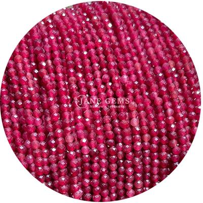 Fresa de cuarzo rosa ópal gemas cuentas cristalinas naturales con facetas redondas forma pequeña hilos de cuentas sueltas para pulseras