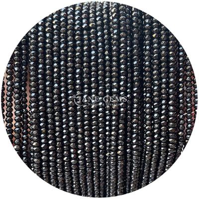 Blanco Negro Calcedonia Gemas Perlas Cristal Natural Faceted Abaco Forma Pequeñas hebras de perlas sueltas para pulseras