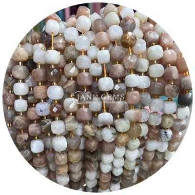 Venta al por mayor de piedras preciosas naturales cuentas sueltas florita piedra cristalina cuentas sueltas piedra lunar espaciadores de cuentas sueltas para joyería Diy