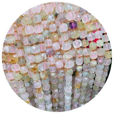 Venta al por mayor de piedras preciosas naturales cuentas sueltas florita piedra cristalina cuentas sueltas piedra lunar espaciadores de cuentas sueltas para joyería Diy