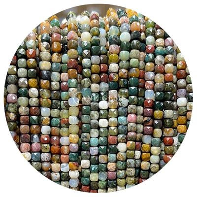 Venta al por mayor de piedras preciosas naturales cuentas sueltas florita piedra cristalina cuentas sueltas piedra lunar espaciadores de cuentas sueltas para joyería Diy
