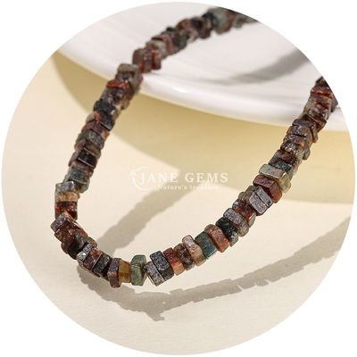 Gratuito Perlas sueltas de jade natural Perlas sueltas de ópalo blanco real Perlas sueltas de corte cuadrado Forma suelta Perlas espaciadoras para joyería DIY