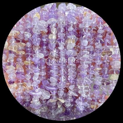 Citrino Negro Gemas Rutiladas Perlas Cristal Natural Forma Irregular Chips de grava Piedra de Perlas Sueltas para Brazaletes