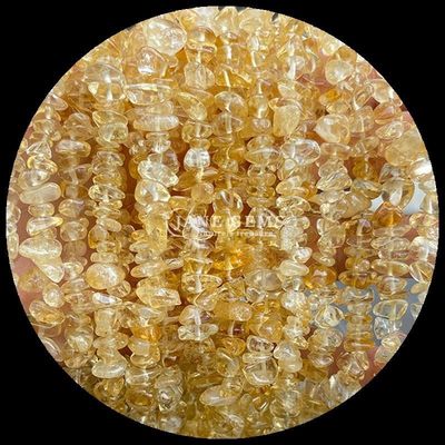 Citrino Negro Gemas Rutiladas Perlas Cristal Natural Forma Irregular Chips de grava Piedra de Perlas Sueltas para Brazaletes